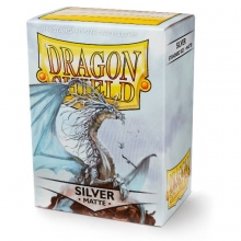 DRAGON SHIELD SLEEVES STANDARD SIZE MATTE 100 SILVER