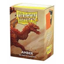 DRAGON SHIELD SLEEVES STANDARD SIZE MATTE 100 AMBER