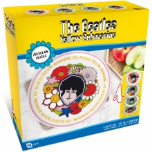 ABYSSE GBYTAB004 THE BEATLES YELLOW SUBMARINE FLOWERS 4PC PLATE SET