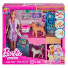 MATTEL JFX93 BARBIE VETERINARIA CON MASCOTAS