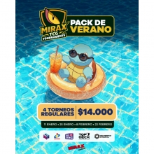POKEMON PACK DE 4 TORNEOS DE VERANO MIRAX TCG TOURNAMENTS