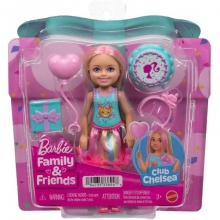 MATTEL JJB37 BARBIE MUNECA CHELSEA CUMPLEANERA FALDA ROSA