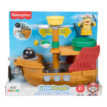 MATTEL JHG62 MARIO BROSS LITTLE PEOPLE BARCO DE BATALLA DE BOWSER
