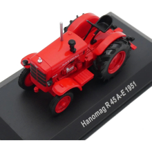 MAGAZINE TRACTORR45RE 1:43 1951 TRACTOR HANOMAG R45 A E, RED