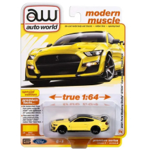 AUTOWORLD AWSP171A 1:64 2021 FORD MUSTANG SHELBY GT500 CARBON FIBER YELLOW