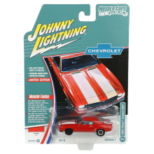 JOHNNY JLSP381B 1:64 1969 CHEVY CAMARO Z28 RED WITH WHITE STRIPES