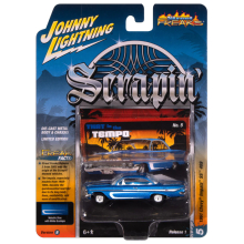 JOHNNY JLSP406B 1:64 1961 CHEVY IMPALA SS 409 ( SCRAPIN ) METALLIC BLUE