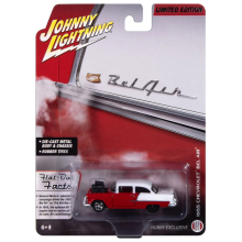 JOHNNY JLSP408/RED 1:64 1955 CHEVY BEL AIR 210 2 DOOR SEDAN HE
