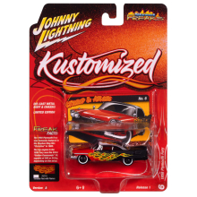 JOHNNY JLSP416B 1:64 1958 PLYMOUTH FURY ( KUSTOMIZED ) GLOSS RED TRANSITION