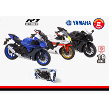 HUAYI M9-13A ALLOY MOTORCYCLE 1:9 YAMAHA R1A? BLACK / BLUE / WHITE