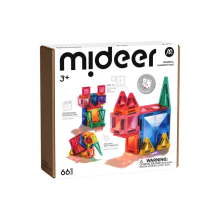 MIDEER MD1666 MINI COLORFUL MAGNETIC TILES BUILDING TOY SET 66 PIEZAS