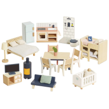 LETOYVAN ME040C COMPLETE DOLLS HOUSE FURNITURE SET 35 PIEZAS