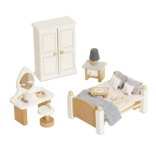 LETOYVAN ME057C WOODEN DOLLS HOUSE BEDROOM 19 PIEZAS