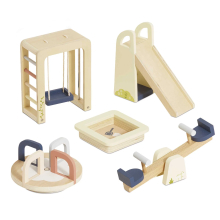LETOYVAN ME062 WOODEN DOLLS HOUSE OUTDOOR PLAY FURN 5 PIEZAS