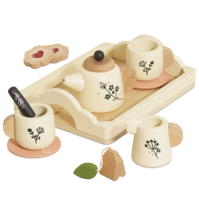 LETOYVAN TV281 WOODEN TEA SET AND TRAY 12 PIEZAS