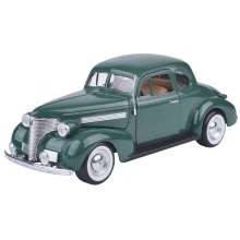MOTORMAX 73247 CHEVROLET COUPE 1939 1:24 GREEN OR DARK BURGUNDY