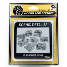 WOODLAND 204 ASSORTED SKIDS ( 15 ) HO