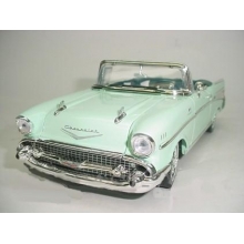 MOTORMAX 73175 1:18 CHEVY BEL AIR 57 CONVERTIBLE LIGHT GREEN OR BLUE